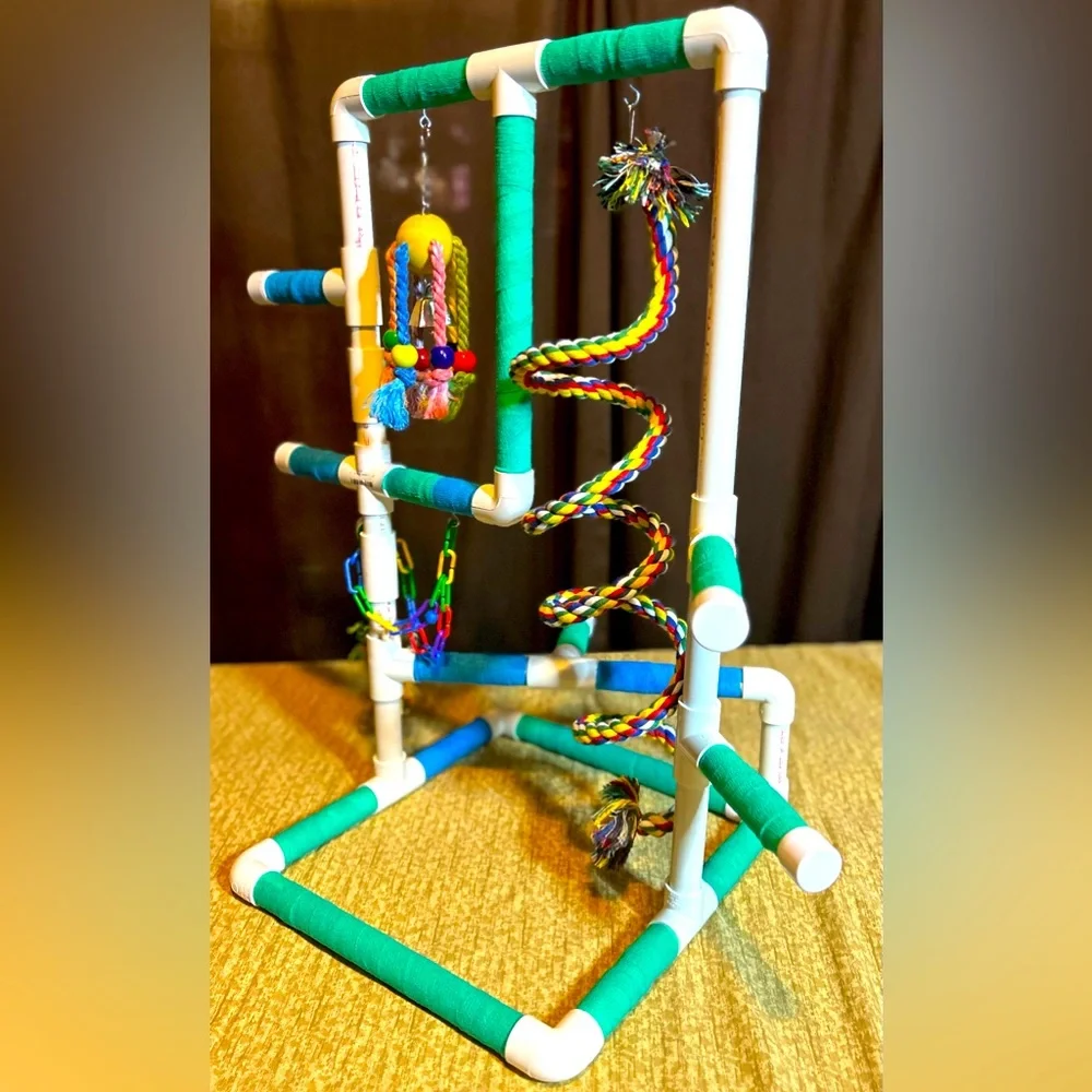 Handmade Bird Perch/Play gym
